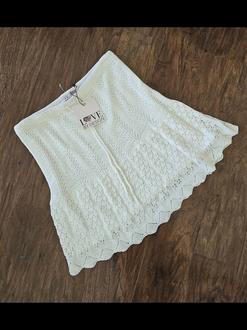 Love By Design Cream Knit A-Line Skirt